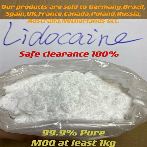 Europa, Brasil, EE. UU., Australia...., 99,9% puro Lidocaína/Lidocaína/Lido HCl en polvo Materia prima farmacéutica química Lidocaína de liquidación segura