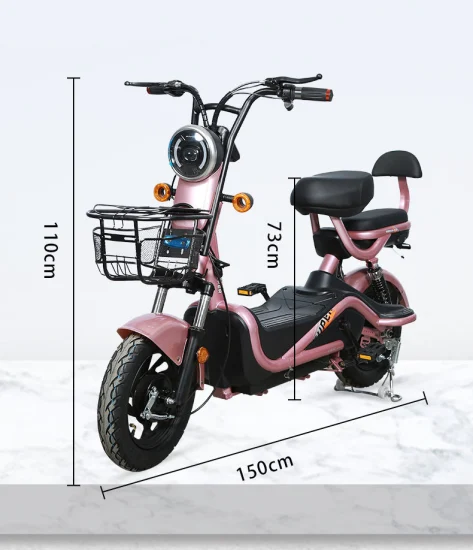 Venta al por mayor de vehículos eléctricos Mini Scooter de 2 ruedas con motor medio E bicicleta sin escobillas 500W 48V/60V para adultos